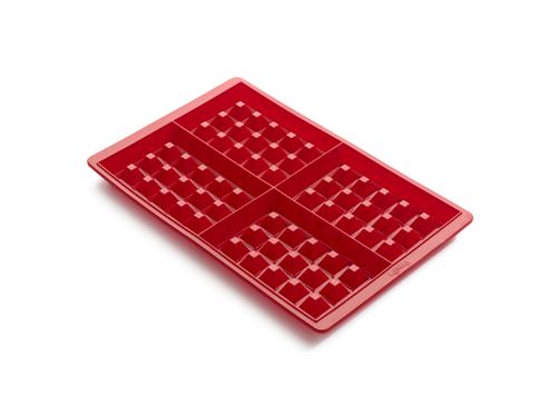 Lékué - Moule à Gaufre - 2 plaques - Rouge